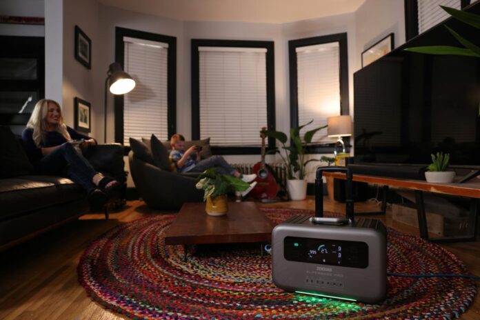 a woman sitting on a couch in a living room